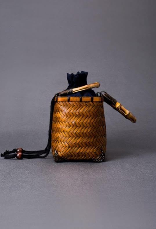 職人 细工竹編 バッグ 竹の編物 提籃籠 竹編細工籠 竹工芸 竹細工